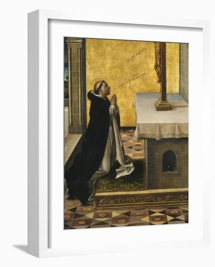 Saint Peter Martyr at Prayer, 1493-1499-Pedro Berruguete-Framed Giclee Print