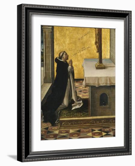 Saint Peter Martyr at Prayer, 1493-1499-Pedro Berruguete-Framed Giclee Print