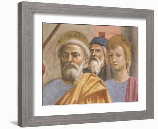 Saint Peter's Face, Detail from Saint Peter Healing the Sick-Tommaso Masaccio-Framed Giclee Print