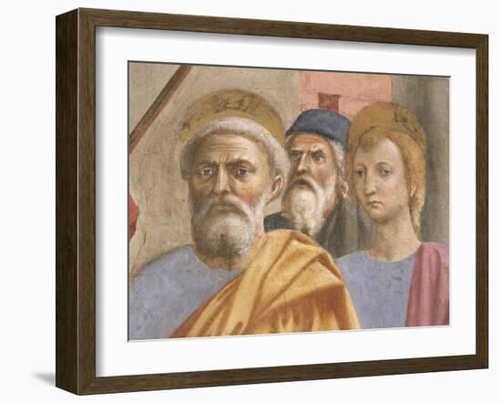 Saint Peter's Face, Detail from Saint Peter Healing the Sick-Tommaso Masaccio-Framed Giclee Print