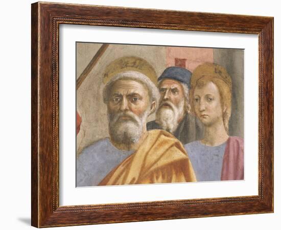 Saint Peter's Face, Detail from Saint Peter Healing the Sick-Tommaso Masaccio-Framed Giclee Print