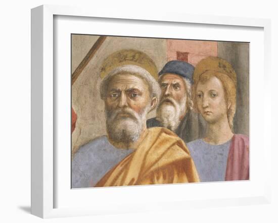 Saint Peter's Face, Detail from Saint Peter Healing the Sick-Tommaso Masaccio-Framed Giclee Print