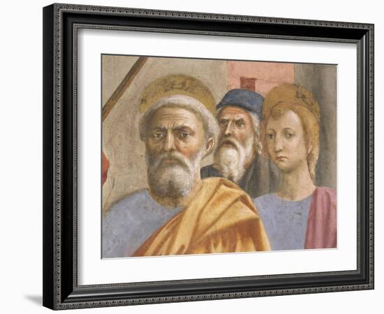 Saint Peter's Face, Detail from Saint Peter Healing the Sick-Tommaso Masaccio-Framed Giclee Print