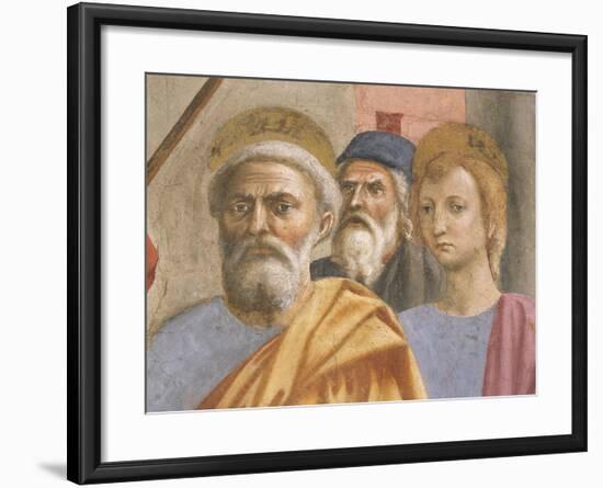 Saint Peter's Face, Detail from Saint Peter Healing the Sick-Tommaso Masaccio-Framed Giclee Print