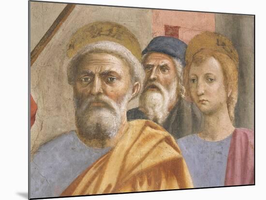 Saint Peter's Face, Detail from Saint Peter Healing the Sick-Tommaso Masaccio-Mounted Giclee Print