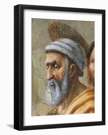 Saint Peter's Face, Detail from the Distribution of Alms and the Death of Ananias-Tommaso Masaccio-Framed Giclee Print