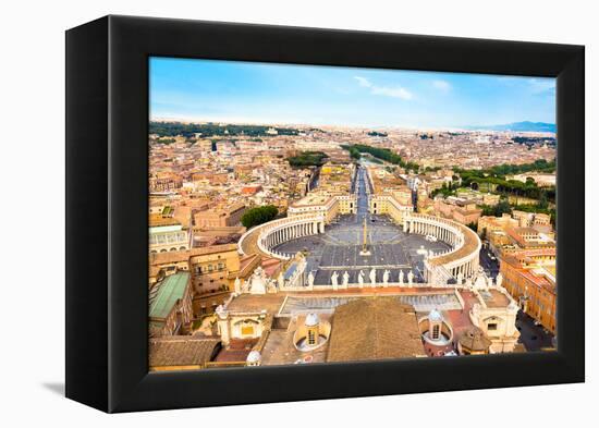 Saint Peter's Square in Vatican, Rome, Italy.-kasto-Framed Premier Image Canvas