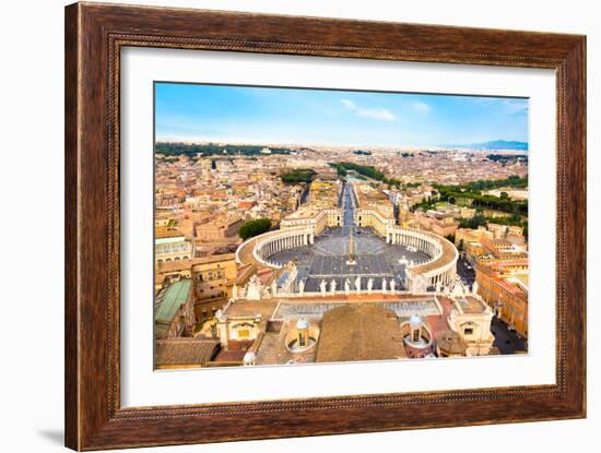 Saint Peter's Square in Vatican, Rome, Italy.-kasto-Framed Photographic Print