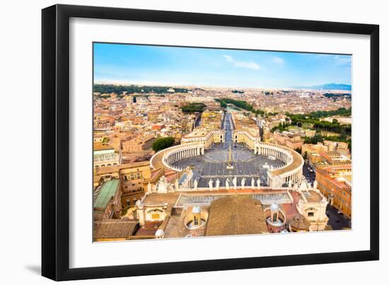 Saint Peter's Square in Vatican, Rome, Italy.-kasto-Framed Photographic Print