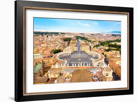 Saint Peter's Square in Vatican, Rome, Italy.-kasto-Framed Photographic Print