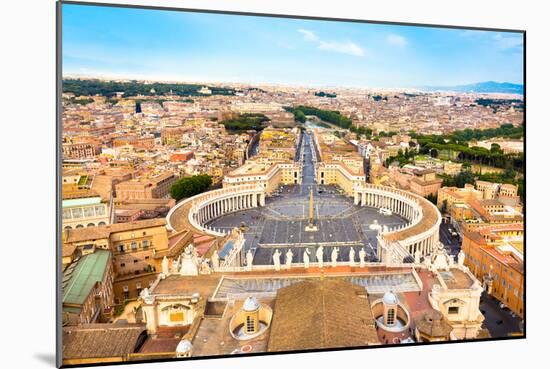 Saint Peter's Square in Vatican, Rome, Italy.-kasto-Mounted Photographic Print