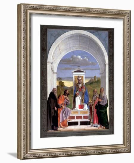 Saint Peter Surrounded by Four Saints-Marco Basaiti-Framed Giclee Print