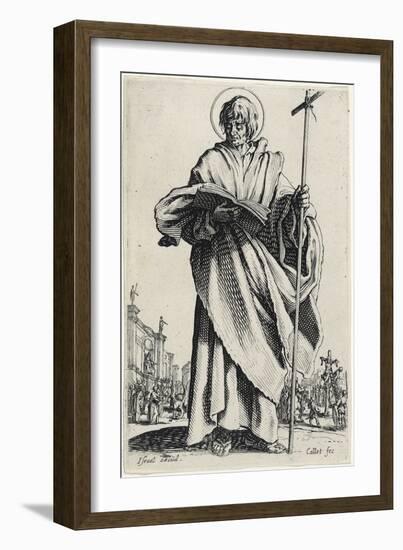 Saint Philip from Les Grands Apôtres (The Large Apostles), 1631 (Etching)-Jacques Callot-Framed Giclee Print