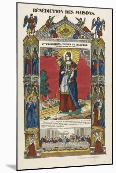 Saint Philomena, Virgin and Martyr, Blessing of Homes-null-Mounted Giclee Print