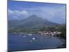 Saint Pierre Bay, with Mont Pele Volcano, Martinique, West Indies, Caribbean, Central America-Thouvenin Guy-Mounted Photographic Print
