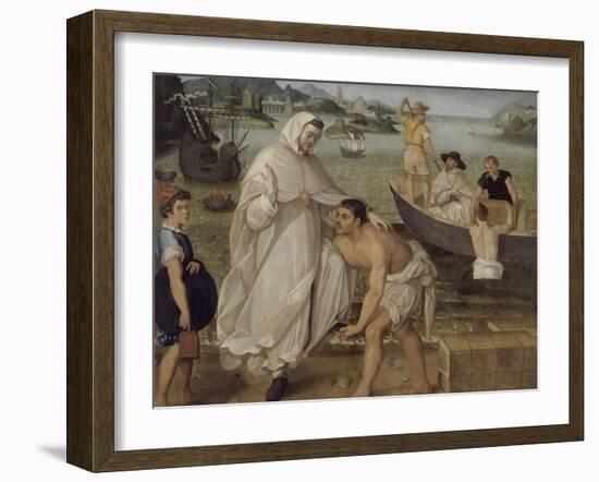 Saint Pierre Nolasque s'embarque pour ramener les captifs des Maures-Francisco Pacheco-Framed Giclee Print