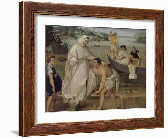 Saint Pierre Nolasque s'embarque pour ramener les captifs des Maures-Francisco Pacheco-Framed Giclee Print