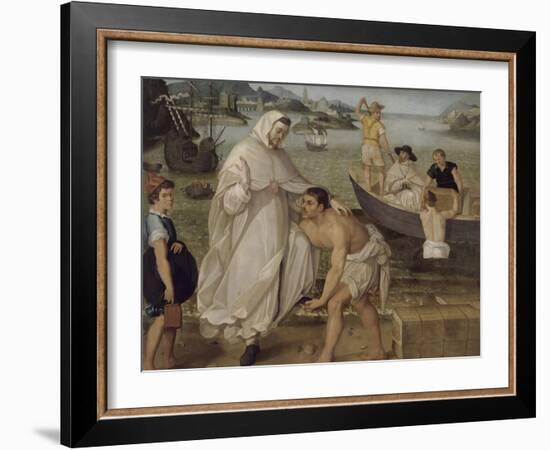 Saint Pierre Nolasque s'embarque pour ramener les captifs des Maures-Francisco Pacheco-Framed Giclee Print