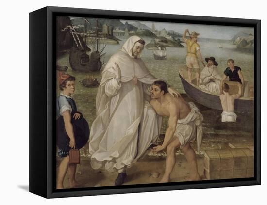 Saint Pierre Nolasque s'embarque pour ramener les captifs des Maures-Francisco Pacheco-Framed Premier Image Canvas