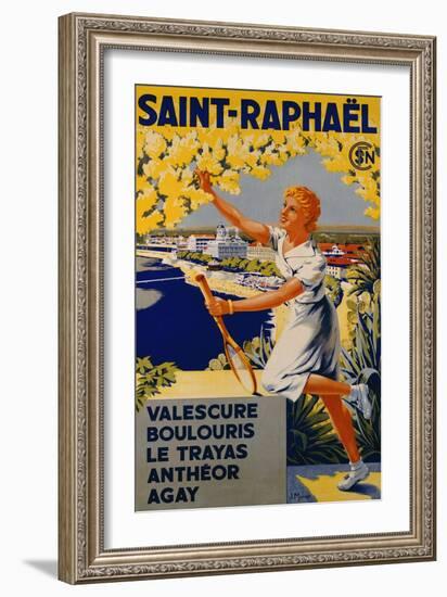 Saint-Raphael, circa 1930-J. Munier-Framed Giclee Print