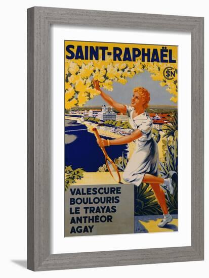 Saint-Raphael, circa 1930-J. Munier-Framed Giclee Print