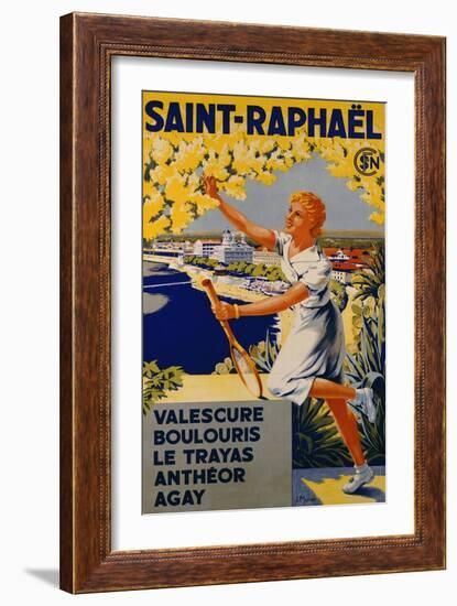 Saint-Raphael, circa 1930-J. Munier-Framed Giclee Print