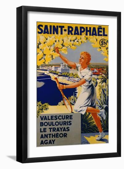 Saint-Raphael, circa 1930-J. Munier-Framed Giclee Print