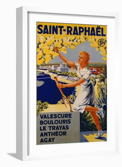 Saint-Raphael, circa 1930-J. Munier-Framed Giclee Print