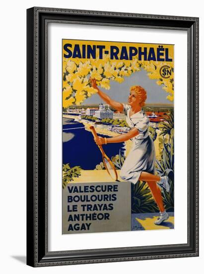 Saint-Raphael, circa 1930-J. Munier-Framed Giclee Print