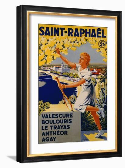 Saint-Raphael, circa 1930-J. Munier-Framed Giclee Print