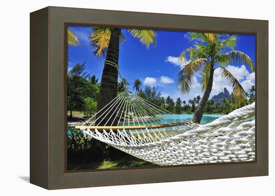 Saint Regis Bora Bora Resort, Bora Bora, French Polynesia, South Seas Pr-Norbert Eisele-Hein-Framed Premier Image Canvas