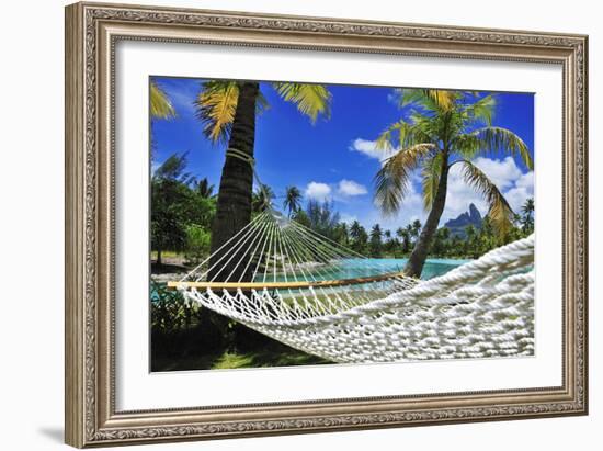 Saint Regis Bora Bora Resort, Bora Bora, French Polynesia, South Seas Pr-Norbert Eisele-Hein-Framed Photographic Print