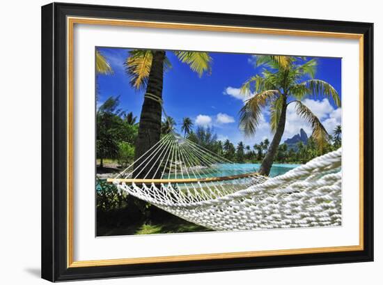 Saint Regis Bora Bora Resort, Bora Bora, French Polynesia, South Seas Pr-Norbert Eisele-Hein-Framed Photographic Print