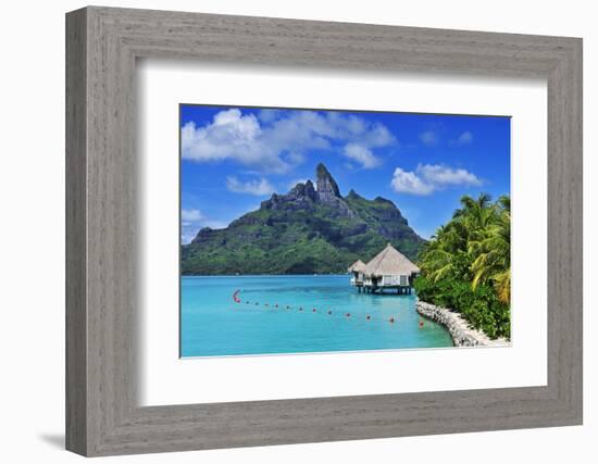 Saint Regis Bora Bora Resort, Bora Bora, French Polynesia, South Seas Pr-Norbert Eisele-Hein-Framed Photographic Print