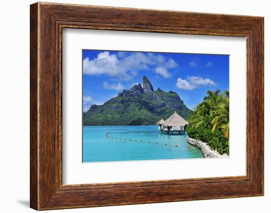 Saint Regis Bora Bora Resort, Bora Bora, French Polynesia, South Seas Pr-Norbert Eisele-Hein-Framed Photographic Print