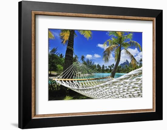 Saint Regis Bora Bora Resort, Bora Bora, French Polynesia, South Seas Pr-Norbert Eisele-Hein-Framed Photographic Print