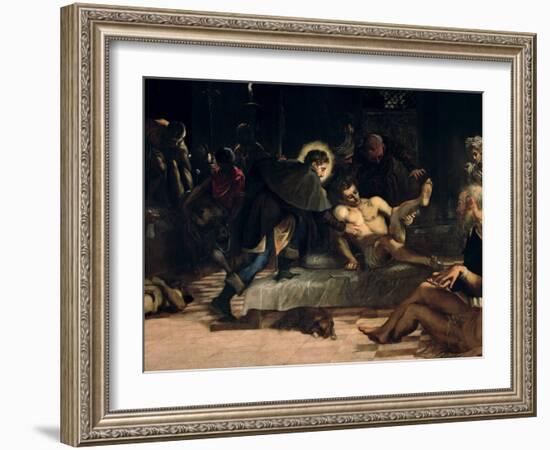 Saint Roch Curing the Plague, c.1560-Jacopo Robusti Tintoretto-Framed Giclee Print