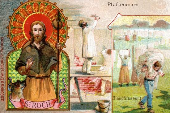 'Saint Roch, Patron Saint of Plasterers, Laundry Workers and Dogs, C ...