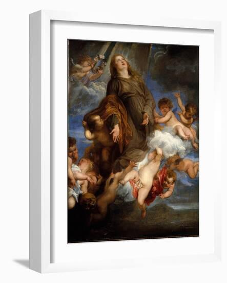 Saint Rosalie Interceding for the Plague-stricken of Palermo, 1624-Anthony van Dyck-Framed Giclee Print