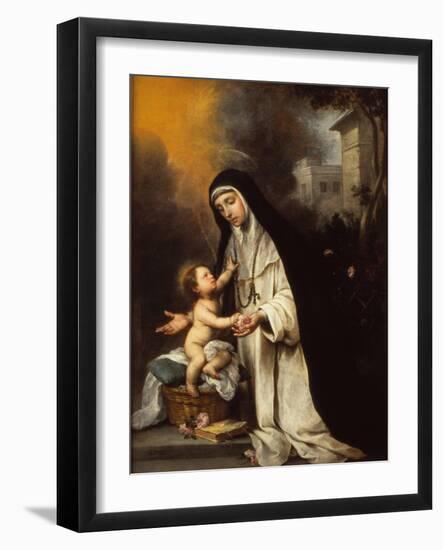 Saint Rose of Lima, 1670-Bartolomé Estebàn Murillo-Framed Giclee Print