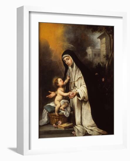 Saint Rose of Lima, 1670-Bartolomé Estebàn Murillo-Framed Giclee Print