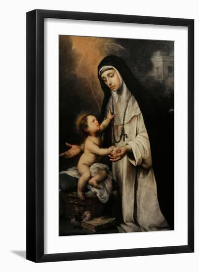 Saint Rose of Lima, Detail, C.1670-Bartolome Esteban Murillo-Framed Giclee Print