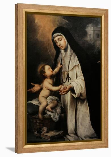 Saint Rose of Lima, Detail, C.1670-Bartolome Esteban Murillo-Framed Premier Image Canvas