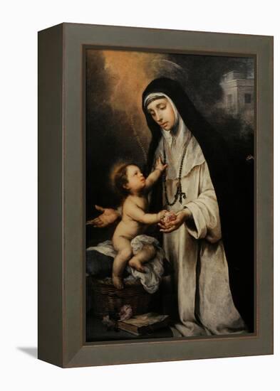 Saint Rose of Lima, Detail, C.1670-Bartolome Esteban Murillo-Framed Premier Image Canvas