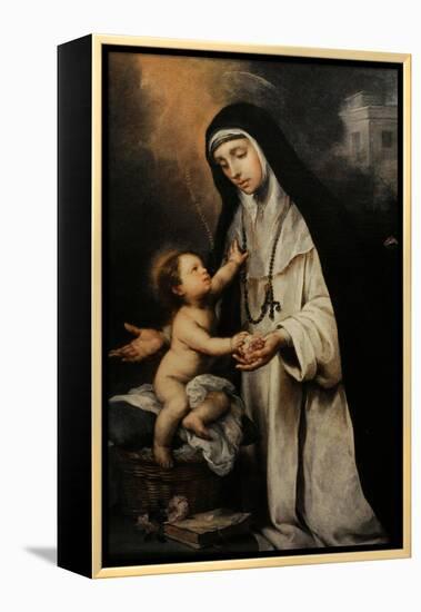 Saint Rose of Lima, Detail, C.1670-Bartolome Esteban Murillo-Framed Premier Image Canvas