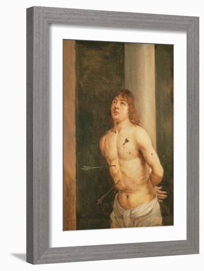 Saint Sebastian, 1651-56 (Panel)-David the Younger Teniers-Framed Giclee Print