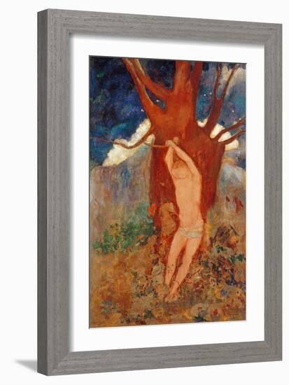 Saint Sebastian, 1910 (Oil on Canvas)-Odilon Redon-Framed Giclee Print