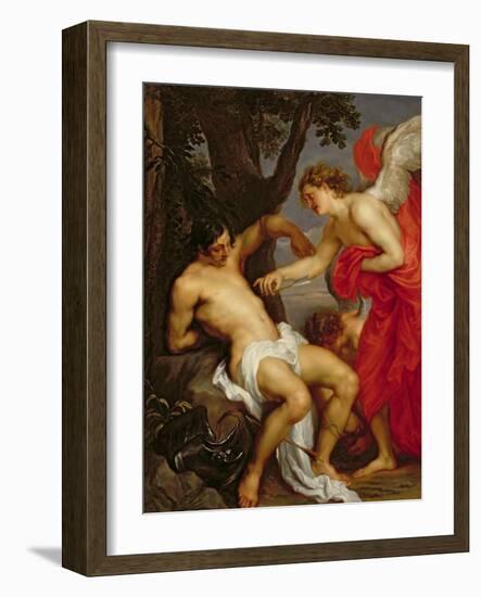 Saint Sebastian and the Angel-Sir Anthony Van Dyck-Framed Giclee Print