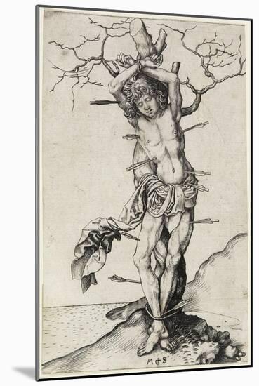 Saint Sebastian, C. 1480-1490-Martin Schongauer-Mounted Giclee Print