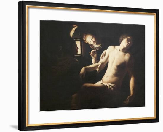 Saint Sebastian Healed by Saint Irene, Bigot Trophime, 1579-1650-null-Framed Giclee Print